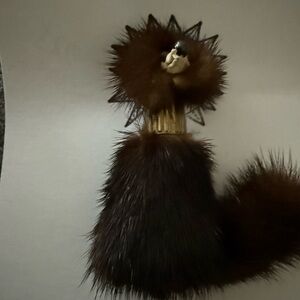 VINTAGE 1950'S MINK DOG POODLE PIN
BROOCH G3